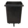 Rubbermaid Commercial 300 lbs Rectangular Trash Can, Black, Top Door, Plastic FG460800BLA